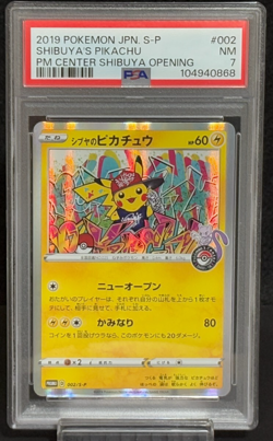 PSA 7 Shibuya Pikachu 002/S-P Tokyo Promo Holo Near Mint Japanese Pokemon Card - Image 1