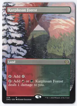 Karplusan Forest (Borderless) R Dominaria United 379 NM - Image 1