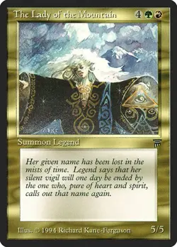 Lady of the Mountain NM/M Legends Italian Gold Creature Mtg Magic Regular - Image 1
