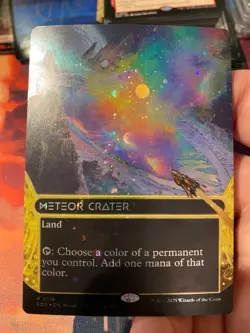 MTG Edge of Eternities Meteor Crater Borderless Galaxy Foil - Image 1