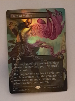 Flare of Malice Borderless FOIL NM MH3 Magic the Gathering MTG Modern Horizons 3 - Image 1