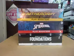 MTG AETHERDRIFT PLAY + FOUNDATIONS JUMPSTART + SPIDER-MAN PLAY BOOSTER BOXES - Image 1