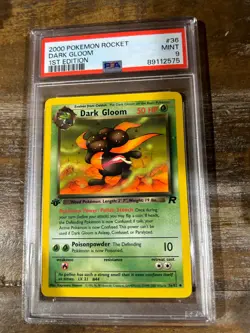Pokemon 2000 Rocket DARK GLOOM 1ST Edition #36 PSA 9 Mint RARE - Image 1