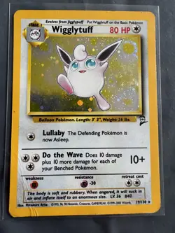 Pokemon TCG Wigglytuff Base Set 2 19/130 Holo MP - Image 1