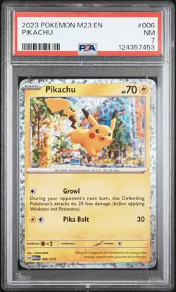 PSA 7 2023 Pokemon M23 En-Mcdonald'S Collection #006 Pikachu - Image 1
