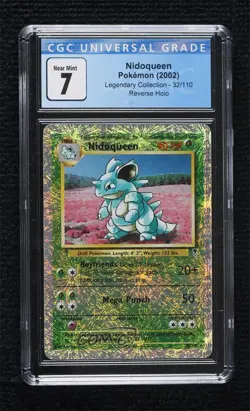 Nidoqueen Reverse Foil Pokemon Legendary Collection CGC 7 2002 - Image 1