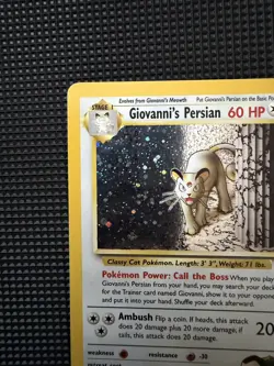 Pokemon Vintage Holo Giovanni's Persian 8/132 Gym Challenge Rare LP - Image 2