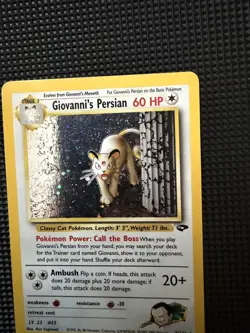 Pokemon Vintage Holo Giovanni's Persian 8/132 Gym Challenge Rare LP - Image 3