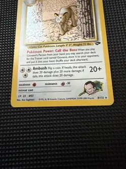 Pokemon Vintage Holo Giovanni's Persian 8/132 Gym Challenge Rare LP - Image 4