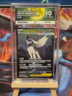 Pokemon Mega Absol Ex SIR 180/132 Mega Evolution ACE 10 Perfect Subgrades - Image 1