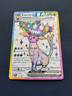 Pokemon TCG Espeon Ex 175 Full Art Prismatic Evolutions Black Star Promo - Image 3