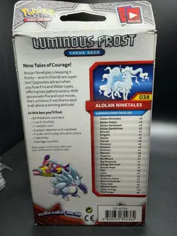 Pokemon TCG SM Burning Shadows Luminous Frost Alolan Ninetales Theme Deck Sealed - Image 2