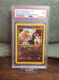 PSA 9 2001 Entei Reverse Holo #34 Pokemon TCG Movie 3 Black Star Promo Mint💎💎 - Image 1