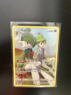 FULL ART Gallade (Wally Art) SECRET RARE 244/236 Pokemon Cosmic Eclipse Holo LP - Image 2