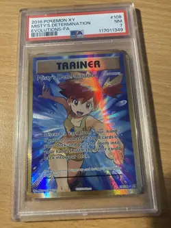 PSA 7 XY Misty’s Determination Evolutions FA 2016 Pokemon - Image 1