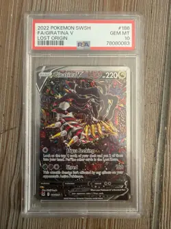 Pokemon 2022 Giratina V 186/196 Alt Art Lost Origin GEM MINT PSA 10 - Image 1