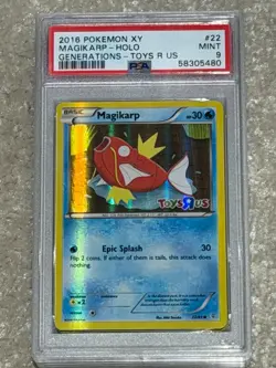 PSA 9 Mint 2016 Pokemon Magikarp Holo 22/83 XY Generations - Toys R Us - Image 1