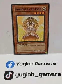 YUGIOH BARRIER STATUE OF THE HEAVENS 1ST EDITION COMMON CDIP LIGHT PLAYED - Image 1
