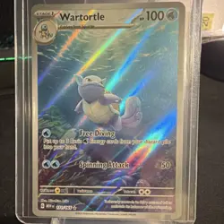 Pokemon Wartortle 171/165 Scarlet & Violet 151 Holo Illustration Rare Card 2023 - Image 4