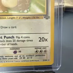 Pokemon TCG Kangaskhan Jungle Card 21/64 Unlimited Regular Rare MP - Image 4