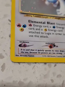 Pokemon TCG Lugia Neo Genesis Holo Rare Card 9/111 - Image 3