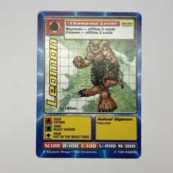 Leomon Bo-03 1st Edition Digimon Card Game 1999 Bandai NM - Image 1