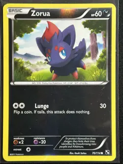 Zorua Reverse Holo Black and White 70/114 LP-NM Pokemon Card - Image 1