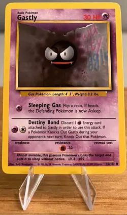 Gastly #92 Non-Holographic Pokemon Card Near Mint - 50/102 Common Base Set 1999 - Image 3