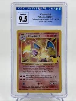 Charizard Pokemon Celebrations: Classic Collection 4/102 Card CGC Gem Mint 9.5 - Image 1
