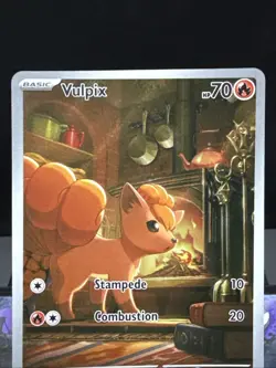 Pokemon Card Vulpix 138/132 Illustration Rare Mega Evolution Near Mint - Image 2