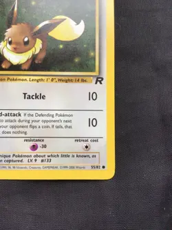 Pokemon Cards: Team Rocket 1st Edition Common: Eevee 55/82 - Image 4