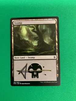 MTG Magic Swamp 261 Signed F&B Artist Proof x1 Khans Of Tarkir Paquette - Image 1