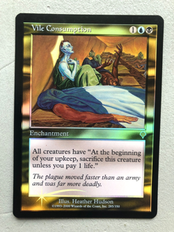 Mtg Carte Magic Invasion Vile Consumption FOIL Eng NM/LP - Image 1