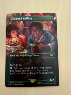 Delighted Halfling (Borderless) Universes Beyond: the Lord of the Rings Foil (a) - Image 1