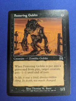 MTG Festering Goblin Onslaught 148/350 Regular Common Lightly Played LP ONS - Image 1