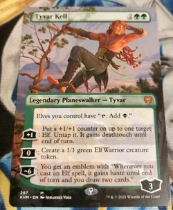 Tyvar Kell Extended Art MTG Kaldheim Mythic Green Planeswalker Near-Mint x1 HS1 - Image 1
