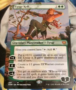 Tyvar Kell Extended Art MTG Kaldheim Mythic Green Planeswalker Near-Mint x1 HS1 - Image 2