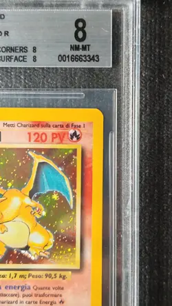 Pokemon Charizard Set Base Unlimited 4/102 Holo ITA BGS 8 NM-MT No PSA Vintage - Image 3