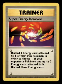 Super Energy Removal 79/102 Rare Base Set Pokemon Card - 8 - Image 1