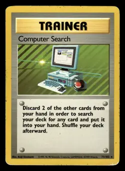 Computer Search 71/102 Rare Base Set Pokemon Card - 9 - Image 1