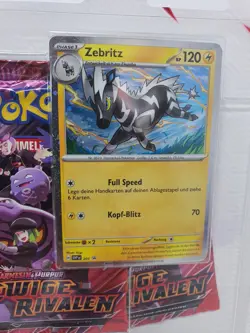 Pokemon Ewige Rivalen 3er Booster Pack Blister Zebritz Deutsch Neu & OVP Sealed - Image 2