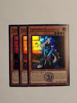 Yugioh! 3x Chamber Dragonmaid BLMM-EN062 Emblazoned Ultra Rare 1st Ed NM - Image 1