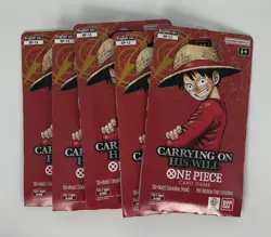 One Piece TCG - OP13 Carrying On His Will -5 x Sleeved Booster Packs - Image 1