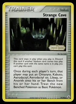 Pokemon Card - Strange Cave Legend Maker Stamped 77/92 Uncommon Reverse Holo - Image 1