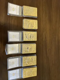 Pokemon Gold Plated Trading Cards Burger King 1999 Promo 23K Set - Image 1
