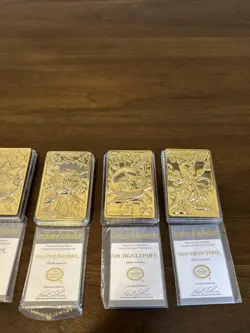 Pokemon Gold Plated Trading Cards Burger King 1999 Promo 23K Set - Image 5