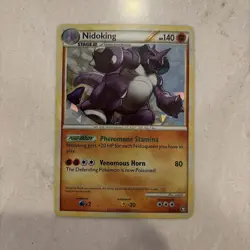 Nidoking 6/102 Cracked Ice Holo Triumphant Pokemon Card - Image 1