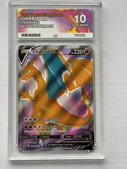 ACE 10 Charizard V SWSH050 Elite Trainer Box Promo Pokemon Card 2020 - Image 1