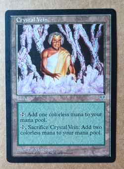 MTG - Crystal Vein - Mirage 1996 English Uncommon Land Magic Card NM - Image 1