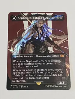 Sephiroth Fabled Soldier Borderless Surge Foil Final Fantasy MTG Card 0527 - Image 1